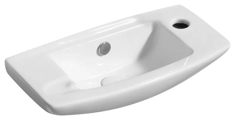 ALFI brand ABC115 White 20" Small Wall Mounted Ceramic Sink with Faucet Hole