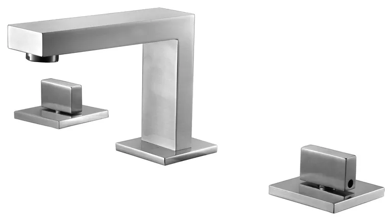 ALFI Modern Widespread Bathroom Faucet, Brushed Nickel