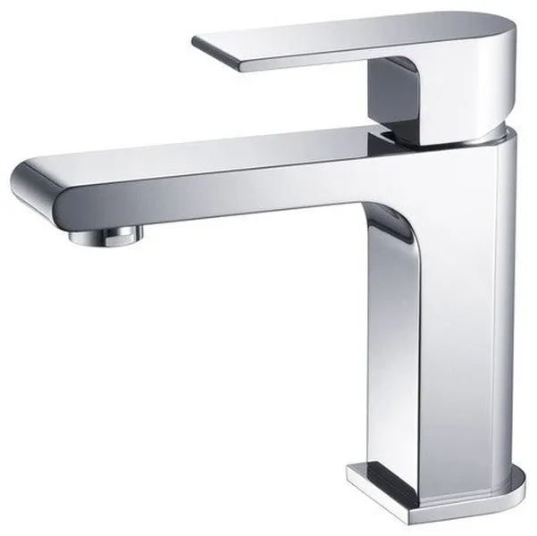 Allaro Single Hole Mount Bathroom Vanity Faucet, Chrome