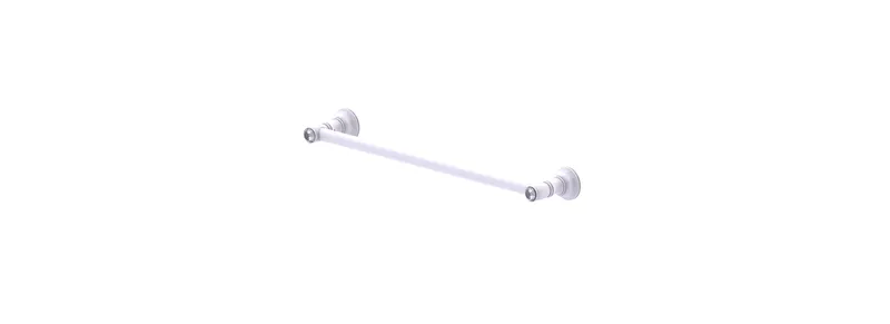 Allied Brass Carolina Crystal 24" Towel Bar, Matte White