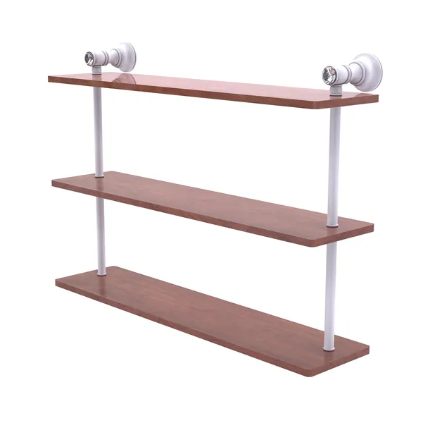 Allied Brass Carolina Crystal Collection 22"Triple Wood Shelf