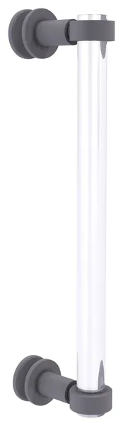 Allied Brass Clearview Collection 12" Single Side Shower Door Pull, Matte Gray