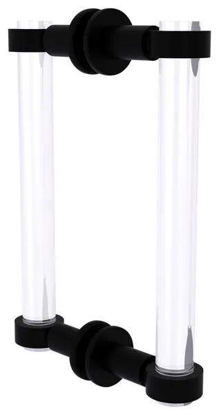 Allied Brass Clearview Collection 8" Back to Back Shower Door Pull, Matte Black