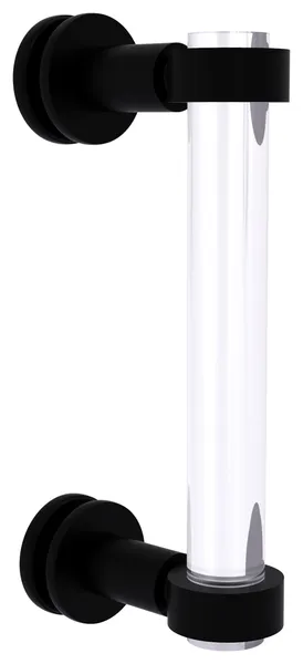 Allied Brass Clearview Collection 8" Single Side Shower Door Pull, Matte Black