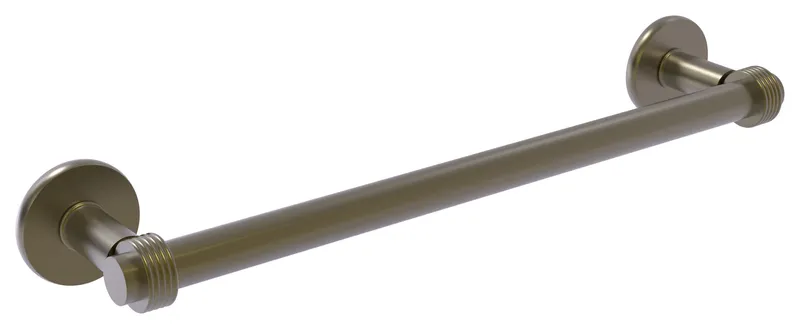 Allied Brass Continental 30" Towel Bar With Groovy Detail, Antique Brass
