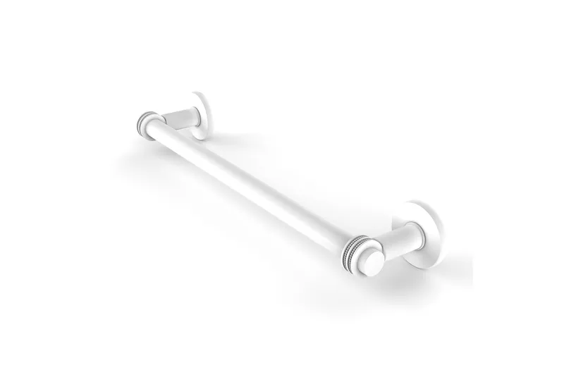 Allied Brass Continental 36" Towel Bar With Dotted Detail, Matte White