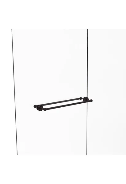 Allied Brass Dottingham 24" Back to Back Shower Door Towel Bar, Antique Bronze