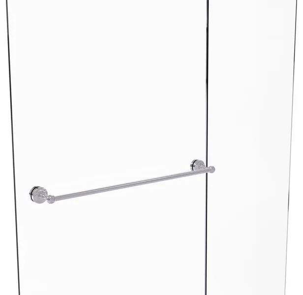 Allied Brass Dottingham Collection 30" Shower Door Towel Bar, Polished Chrome