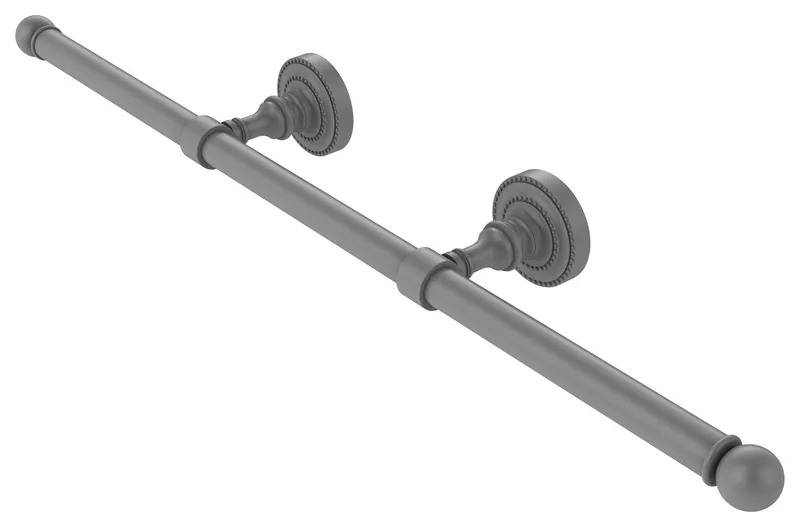Allied Brass Dottingham Wall Mounted Horizontal Guest Towel Holder, Matte Gray