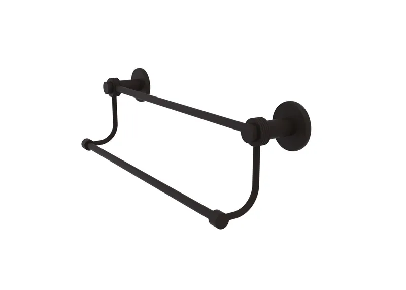 Allied Brass Mercury 30" Double Towel Bar With Groovy Accents, Oil Rubbed Bronze