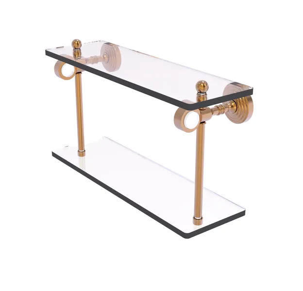 Allied Brass Pacific Grove Collection 16"Two Tiered Glass Shelf