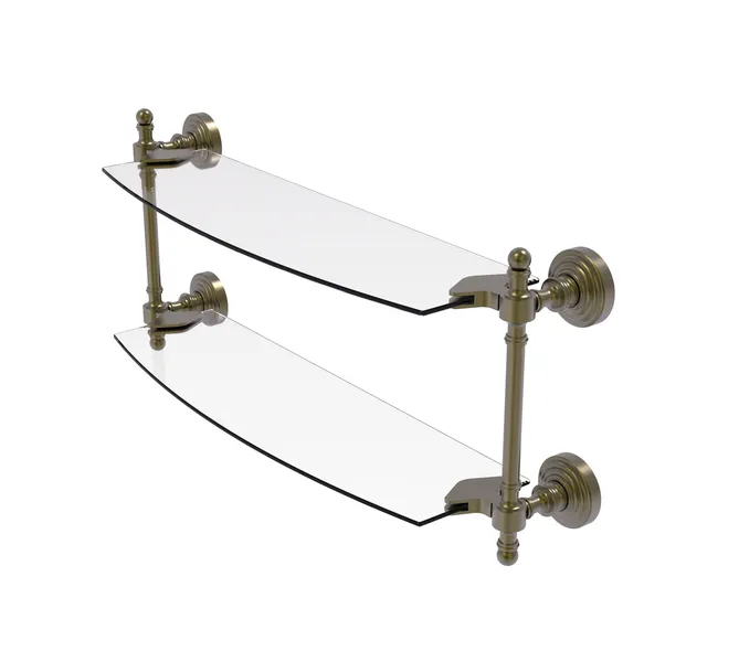 Allied Brass Retro Wave Collection 18"Two Tiered Glass Shelf