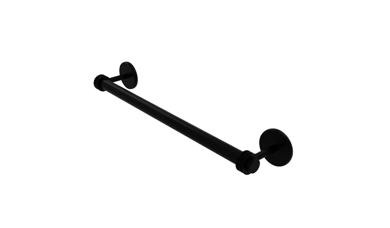 Allied Brass Satellite Orbit 2 18" Towel Bar With Dotted Detail, Matte Black