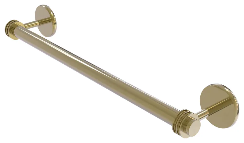 Allied Brass Satellite Orbit 2 30" Towel Bar, Dotted Detail, Unlacquered Brass