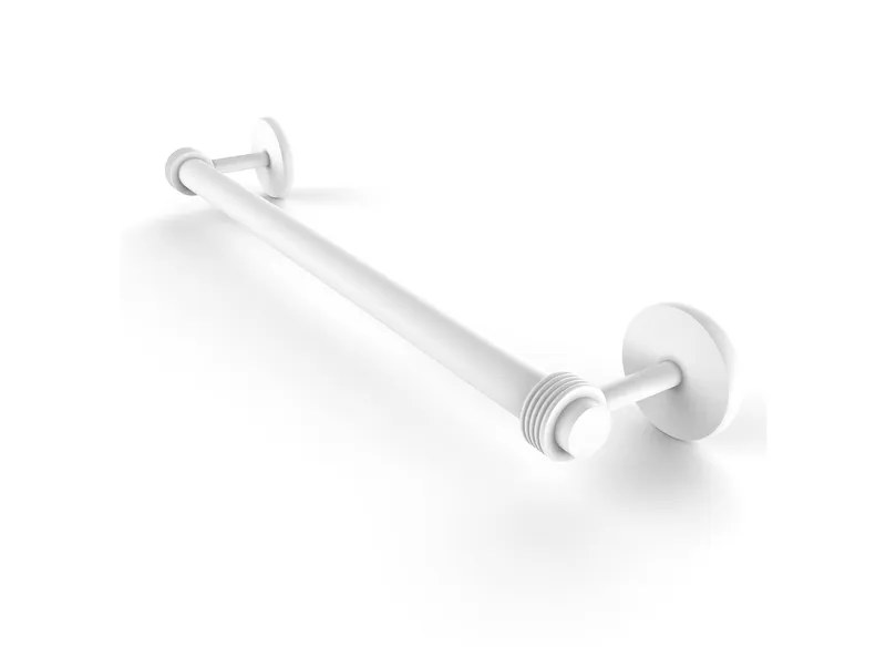 Allied Brass Satellite Orbit 2 30" Towel Bar With Groovy Detail, Matte White