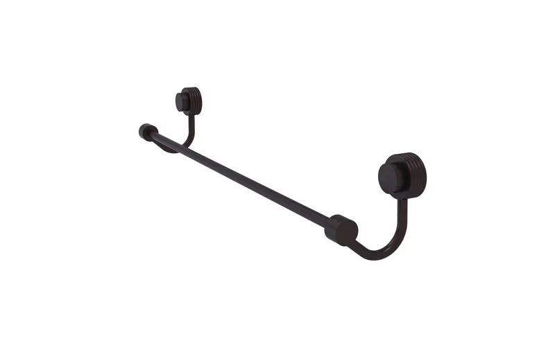 Allied Brass Venus 18" Towel Bar With Groovy Accent, Antique Bronze