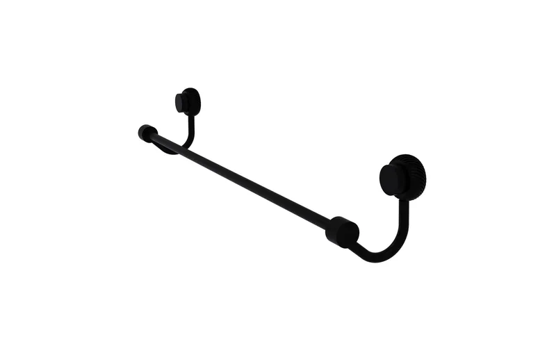 Allied Brass Venus 18" Towel Bar With Twist Accent, Matte Black