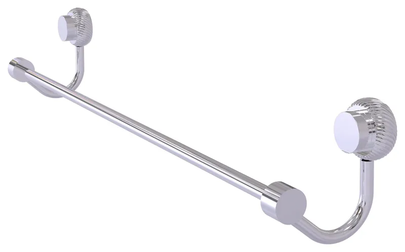 Allied Brass Venus 24" Towel Bar With Twist Accent, Polished Chrome
