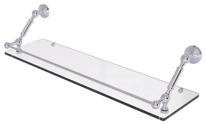 Allied Brass Waverly Place 30 Inch Floating Glass Shelf with Gallery Rail