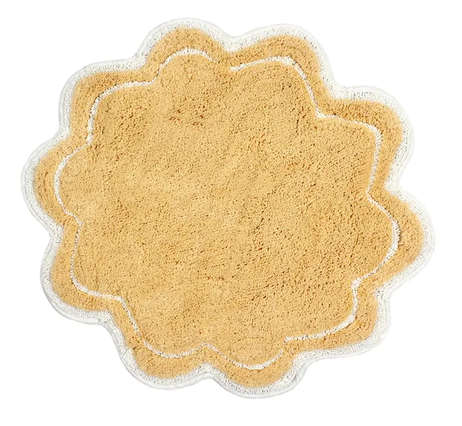 Allure Collection Absorbent Cotton Machine Washable Rug 30" Round, Yellow