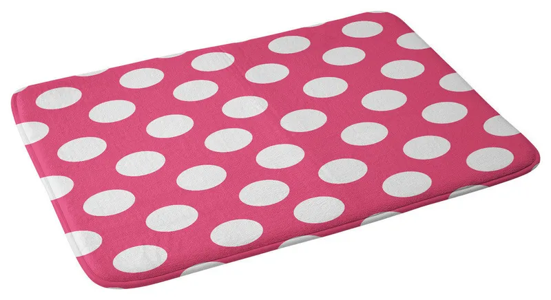 Allyson Johnson Pinkest Pink Memory Foam Bath Mat, 17"x24"