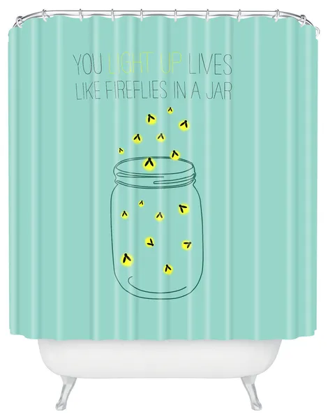 Allyson Johnson You Light Up Lives Like Fireflies Shower Curtain