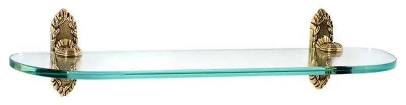 Alno 18" Glass Shelf with Brackets in Polished Antique