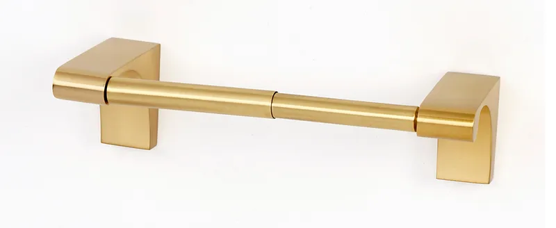 Alno A6860 Luna 6-1/4" Modern Designer Double Post Solid Brass - Satin Brass