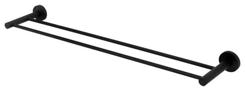 Alno A8325-24 Contemporary I 24"W Double Towel Bar - Matte Black