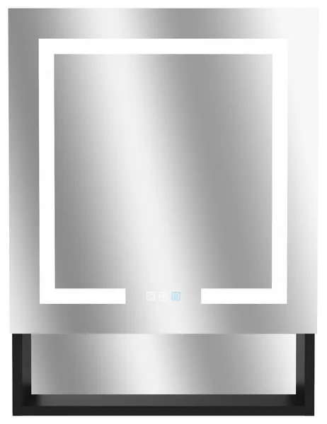Aluminum Surface/Recessed Mount Medicine Cabinet with Mirror, Outlet and Lights