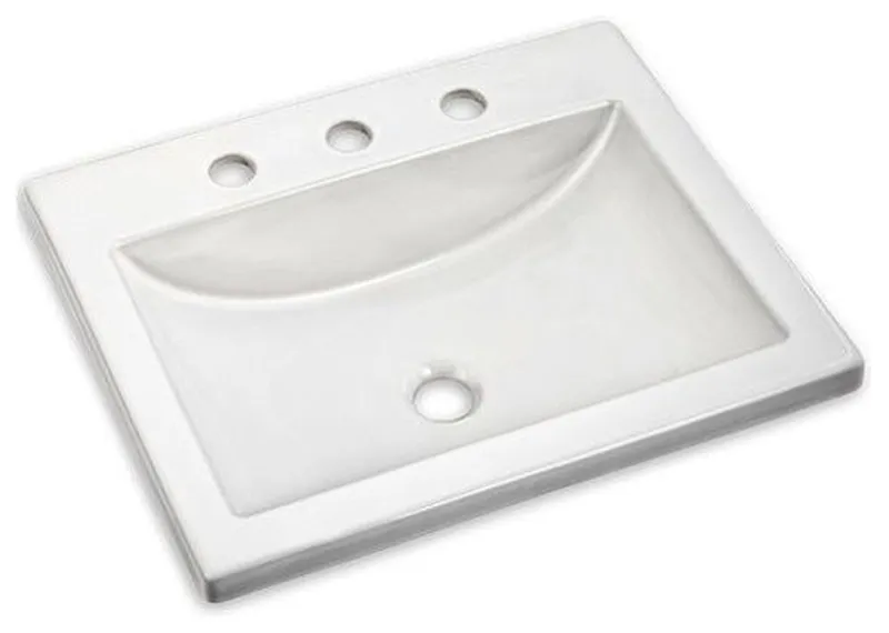 American Standard 0643.008 21" Drop-in Bathroom Sink - White