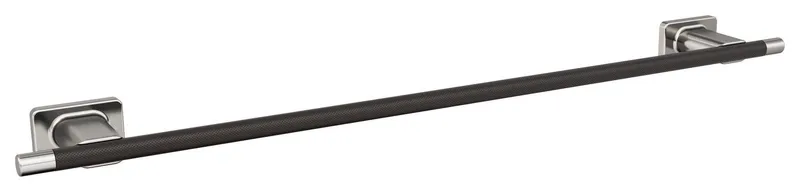 Amerock Esquire Contemporary Towel Bar, Brushed Nickel/Oil-Rubbed Bronze, 24" Ce