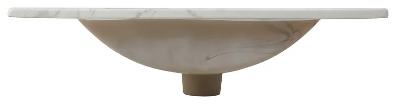 Ancillary 3-Hole Contemporary Rectangular Ceramic Single Sink Basin Vanity Top