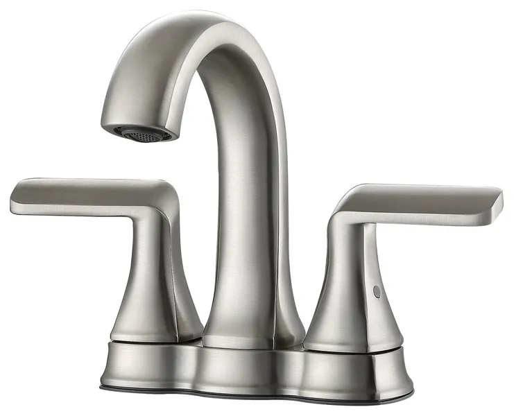 Ancona Arezzo Deck Mount Bathroom Faucet, Brushed Nickel
