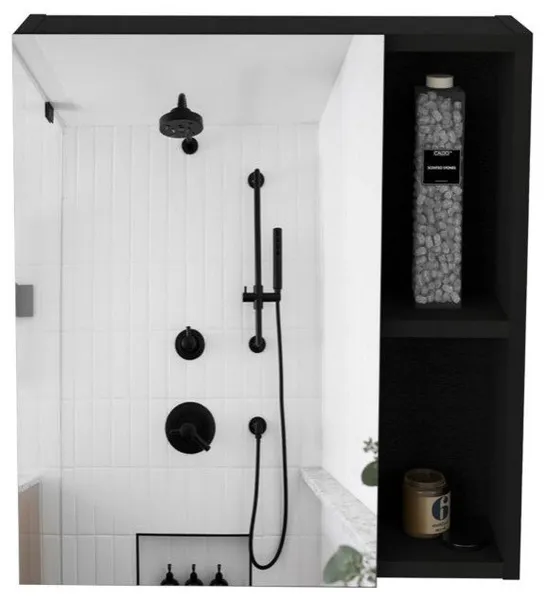 Andes Mirror Cabinet, Black