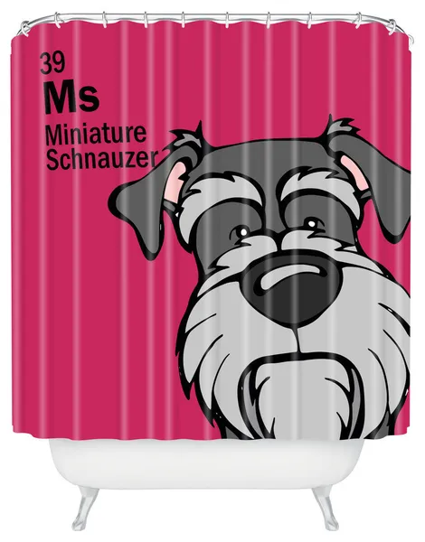 Angry Squirrel Studio Miniature Schnauzer 39 Shower Curtain