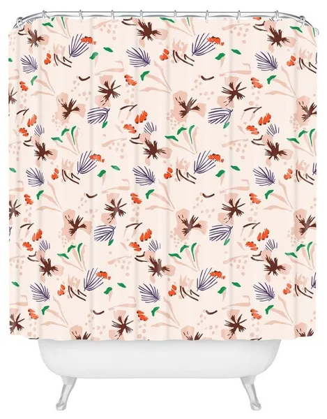 Anthology Of Pattern Seville Garden Light Shower Curtain, 72"x69"