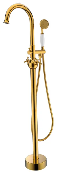 ANZZI Bridal 3-Handle Claw Foot Tub Faucet With Hand Shower, Rose Gold