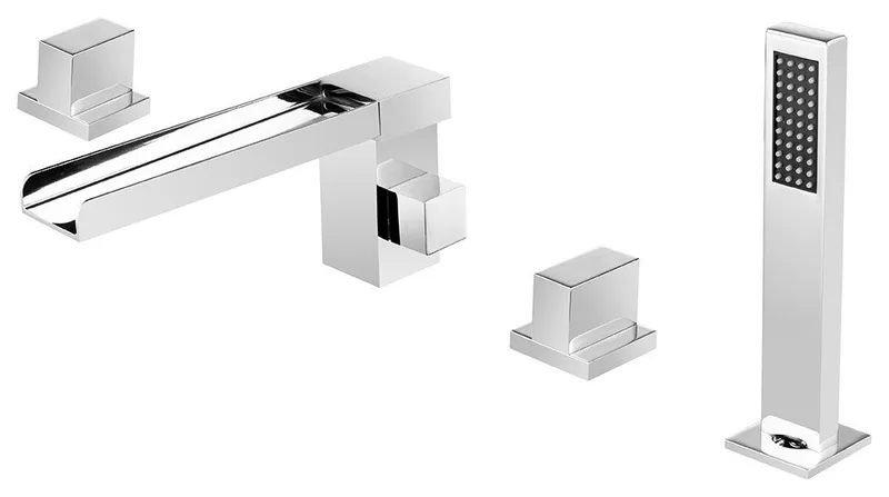 ANZZI Glymur 2-Handle Deck-Mount Roman Tub Faucet in Polished Chrome