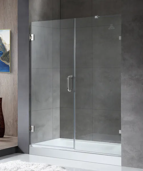 ANZZI Makata 60"x72" Frameless Shower Door, Polished Chrome
