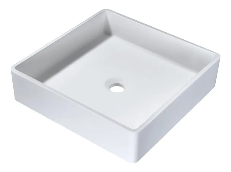 ANZZI Matimbi 1-Piece Solid Surface Vessel Sink, Matte White