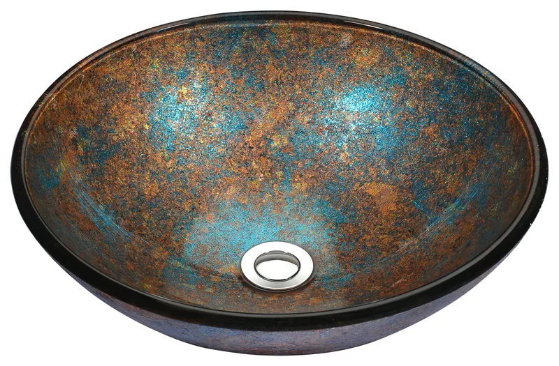 ANZZI Tara Series Tempered Glass Bathroom Vessel Sink