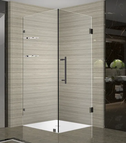Aquadica GS 36"x36"x72" Frameless Square Shower Enclosure With Glass Shelves, OR