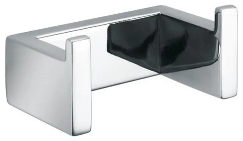 Aquamoon Bathroom Double Hook, Chrome