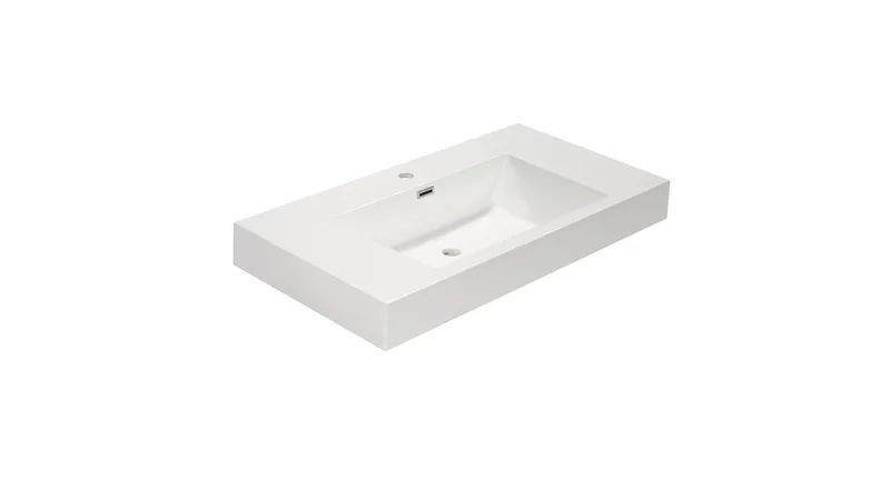 Aquamoon Venice Modern Bathroom Vessel Sink, 39 1/8"