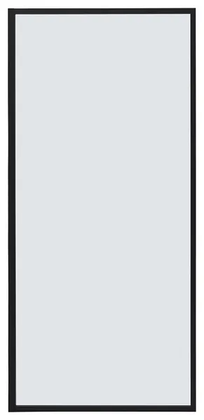Arcos 34" W x 74" H Framed Fixed Glass Panel, Matte Black