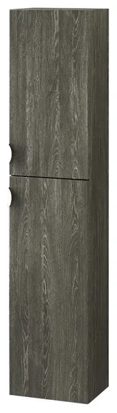 Aspen Storage Column, Charred Oak, Gold Handles