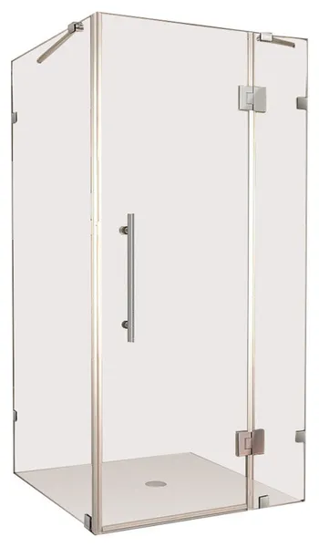 Aston Avalux Frameless Shower Enclosure, Chrome, 33"x30"x72"