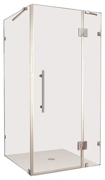 Aston Avalux Frameless Shower Enclosure, Chrome, 39"x30"x72"