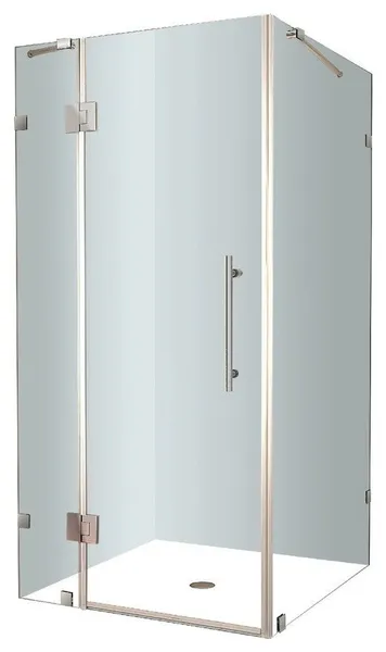 Aston Avalux Frameless Shower Enclosure, Stainless Steel, 32"x32"x72"